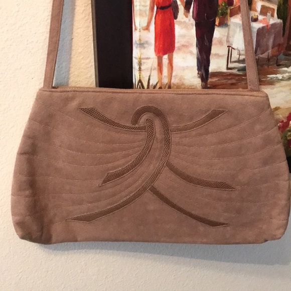 REVA *Ultra Suede Fabric *. VINTAGE. Shoulder Bag - Picture 2 of 5